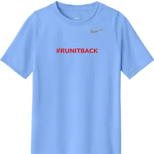 #RUNITBACK Nike Valor Blue Youth Tee
