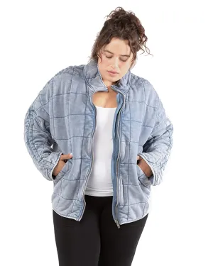 Sakari Washed Quilted Jacket | Light Blue