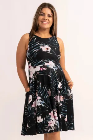 Silky Reversible Comfort Crop Midi Dress W/Pockets - Exotic At Heart