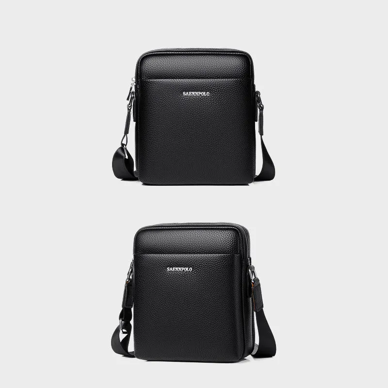 Simple Messenger Bag For Men Outdoor Durable Waterproof Leather Bag