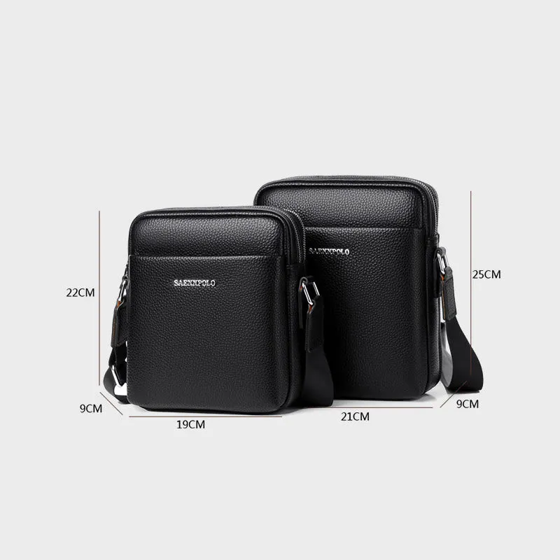 Simple Messenger Bag For Men Outdoor Durable Waterproof Leather Bag