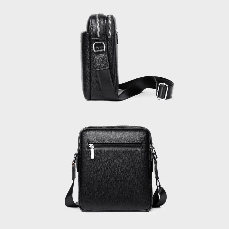Simple Messenger Bag For Men Outdoor Durable Waterproof Leather Bag