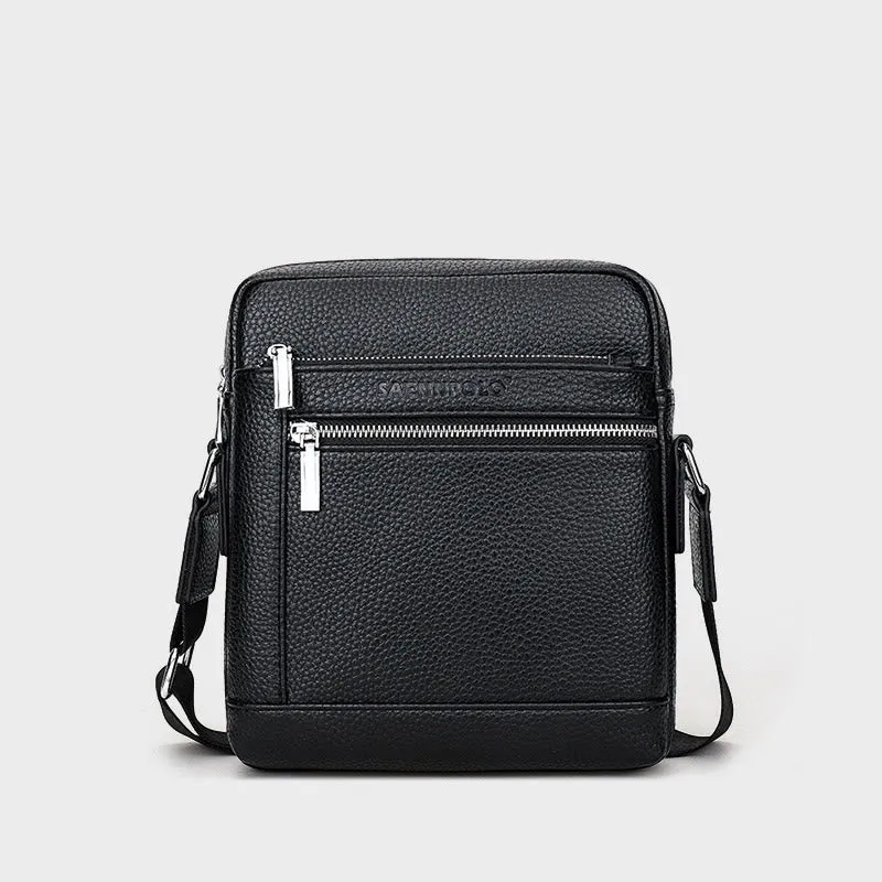 Simple Messenger Bag For Men Outdoor Durable Waterproof Leather Bag