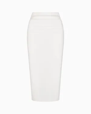 Sleek Stretch Cutout Skirt | Bright White