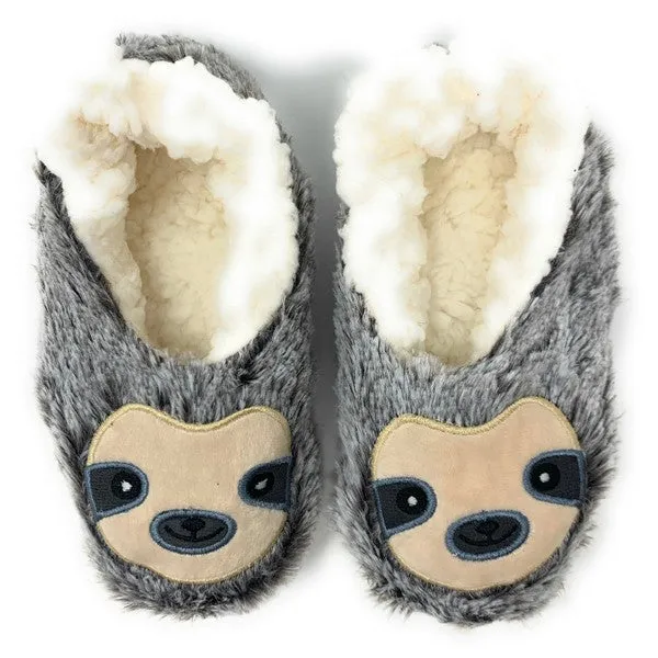 Sloth Steps Cozy Animal House Home Women Sherpa Non-Skid Socks Slippers