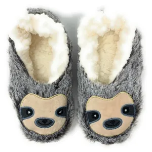 Sloth Steps Cozy Animal House Home Women Sherpa Non-Skid Socks Slippers