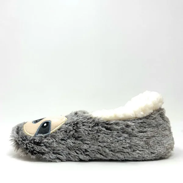 Sloth Steps Cozy Animal House Home Women Sherpa Non-Skid Socks Slippers
