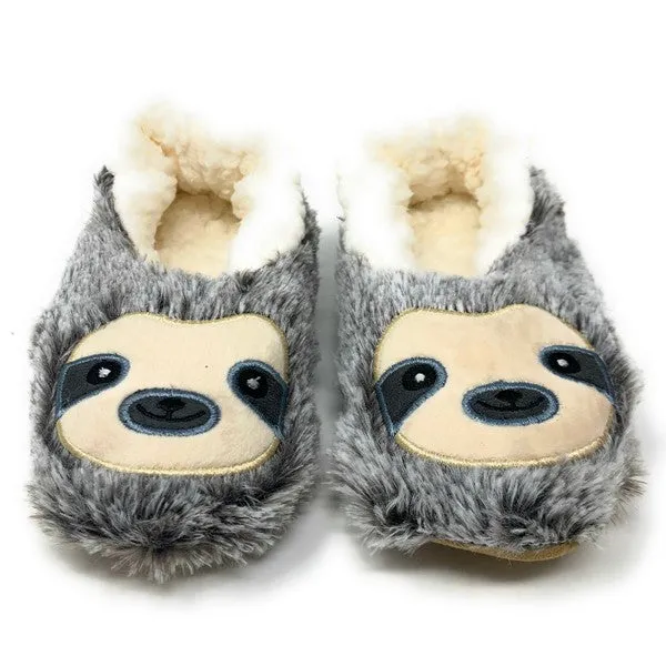 Sloth Steps Cozy Animal House Home Women Sherpa Non-Skid Socks Slippers