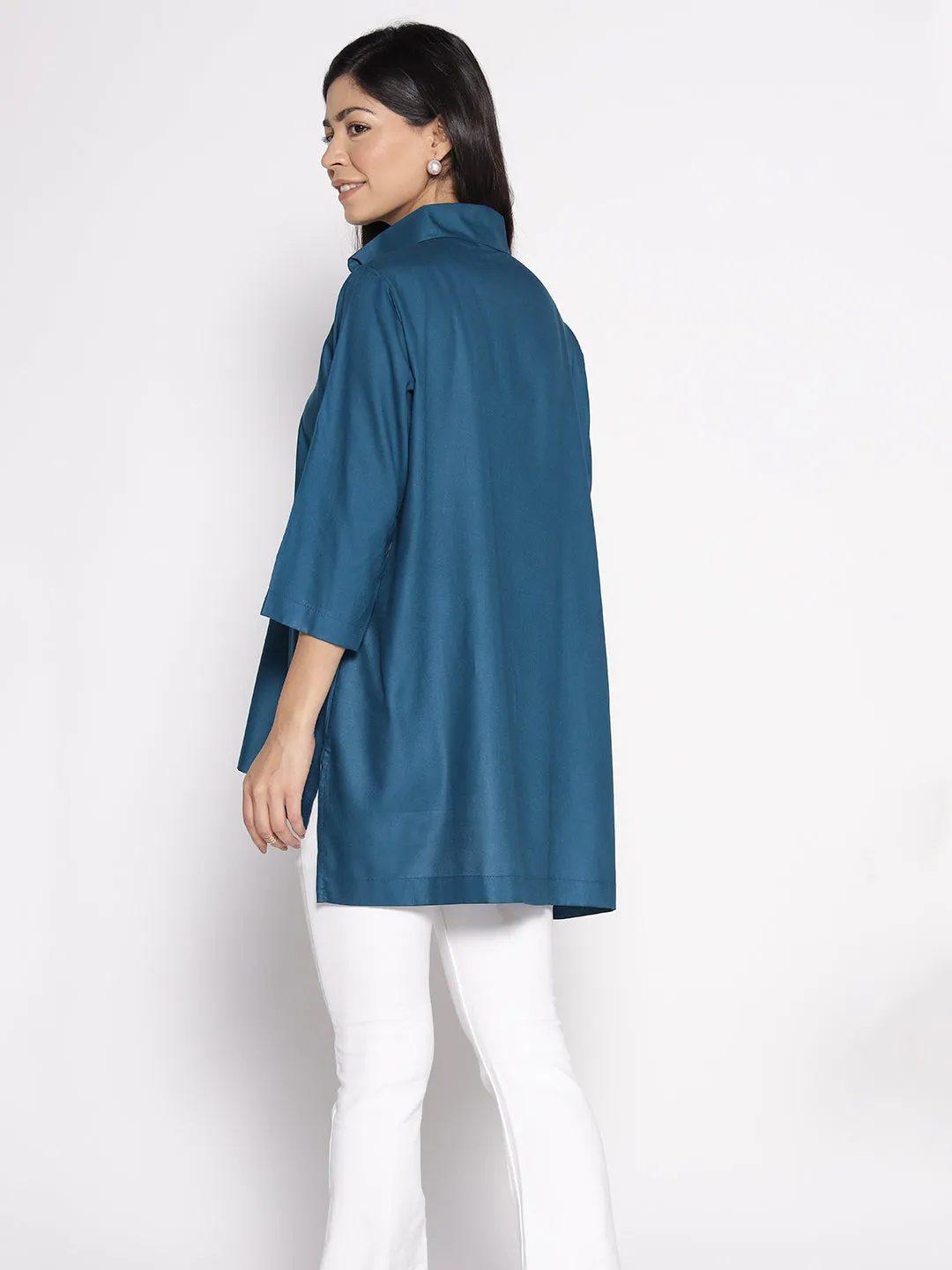 Teal Rayon ShirtTop - Ladin