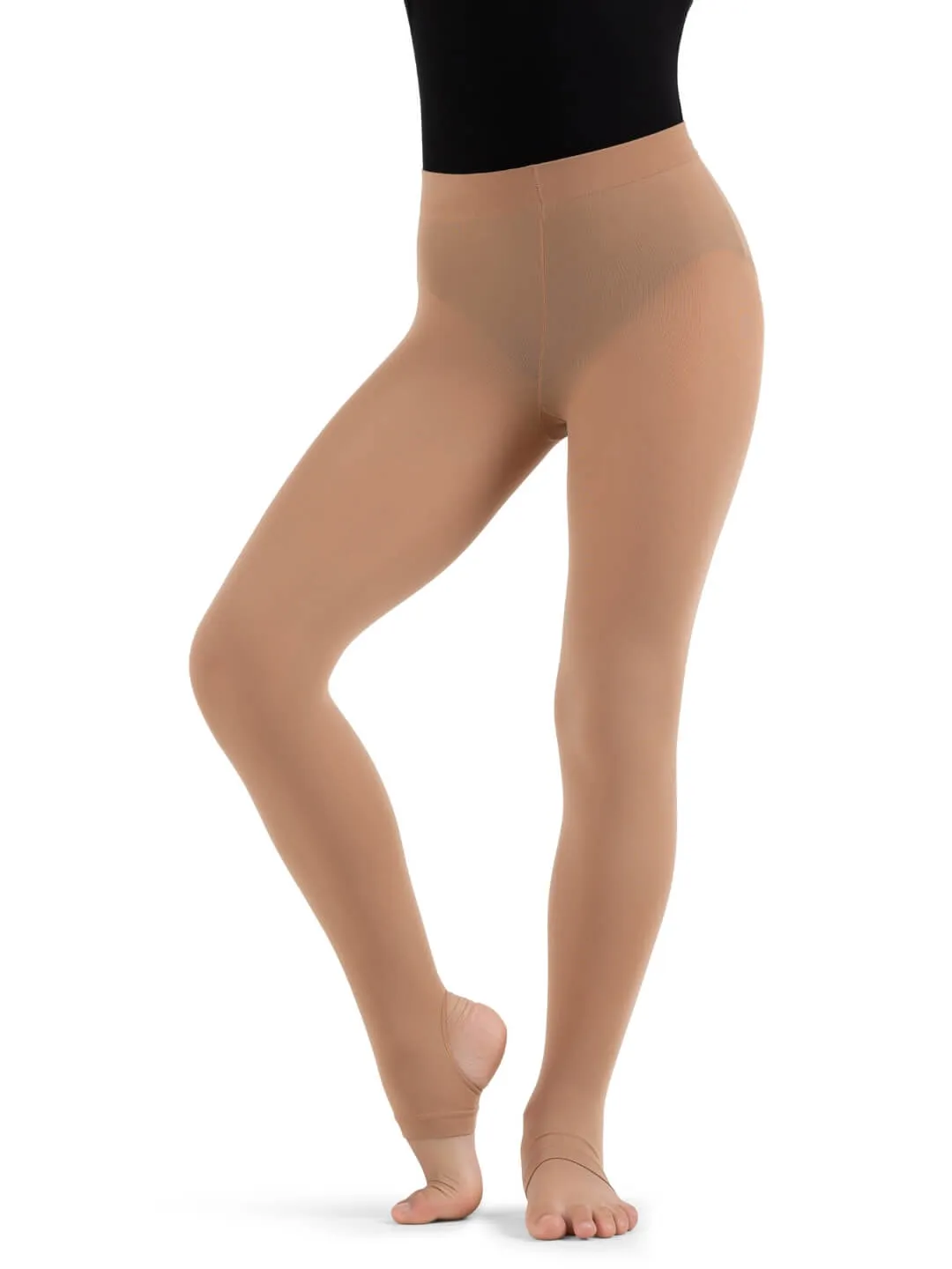Ultra Soft Self Knit Waistband Stirrup Tight - Girls