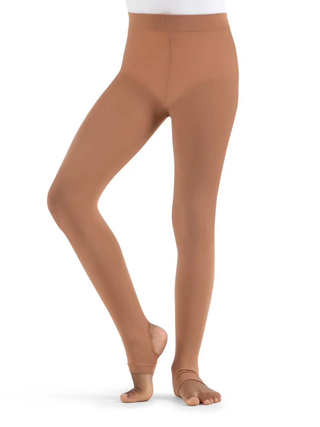 Ultra Soft Self Knit Waistband Stirrup Tight - Girls
