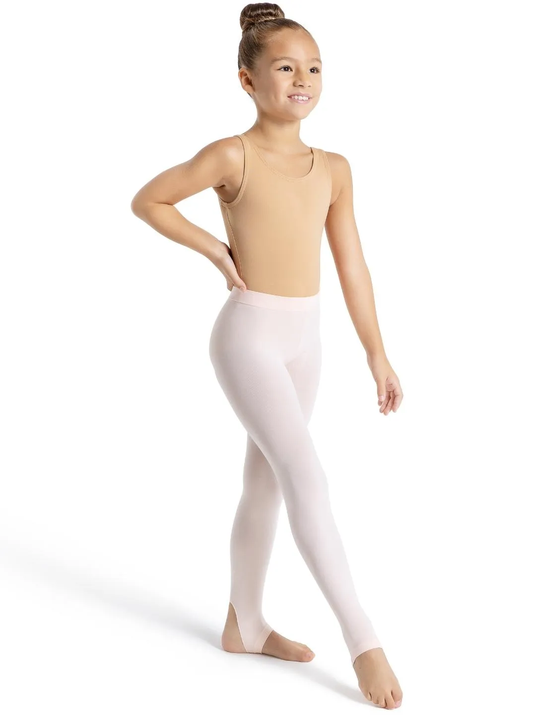 Ultra Soft Self Knit Waistband Stirrup Tight - Girls