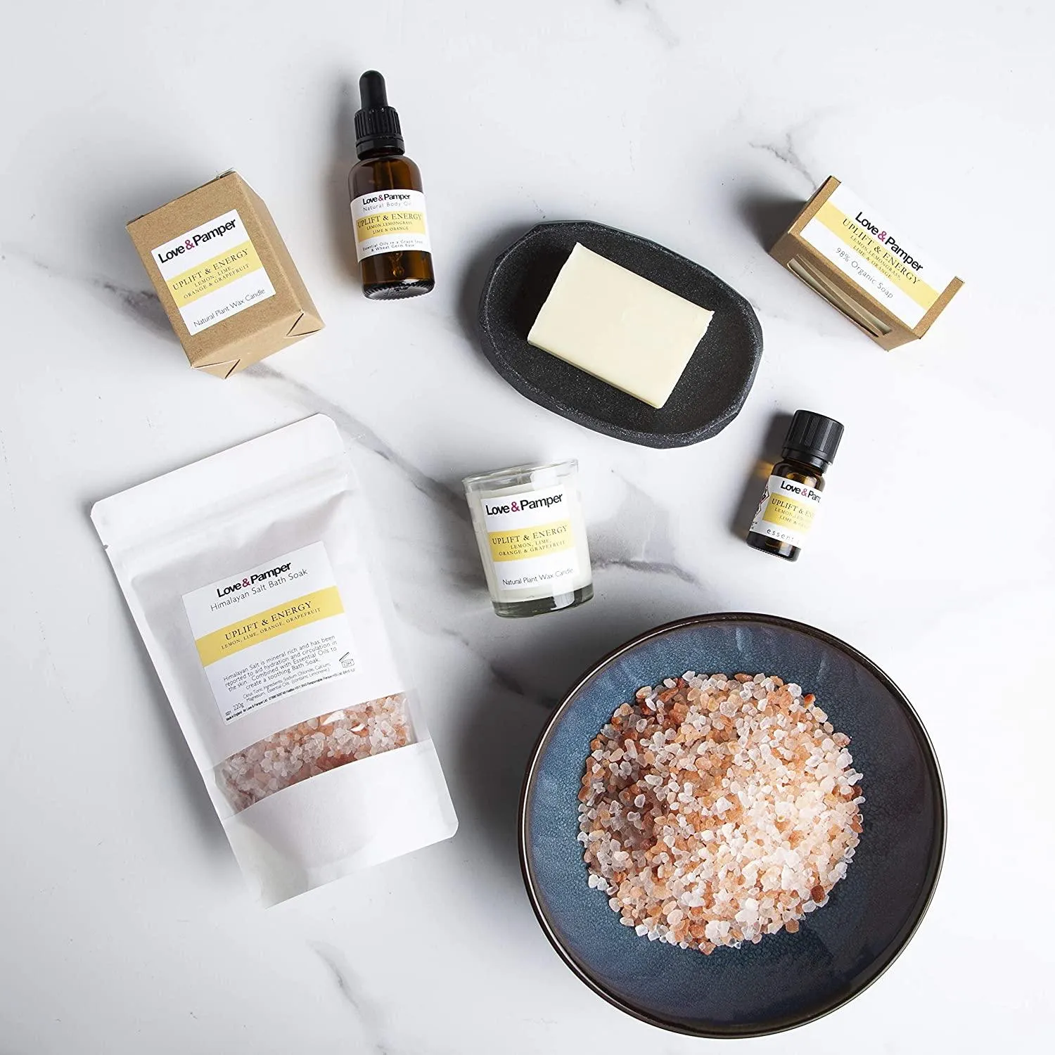 UPLIFT & ENERGY - SUSTAINABLE Aromatherapy Pampering Gift Set For Women