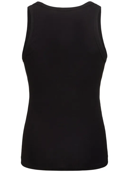 Versace   Ribbed cotton blend tank top 