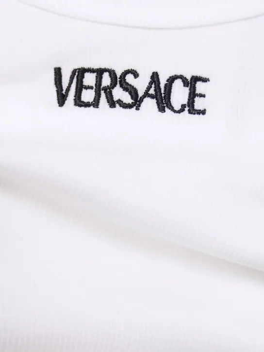 Versace   Ribbed cotton blend tank top 