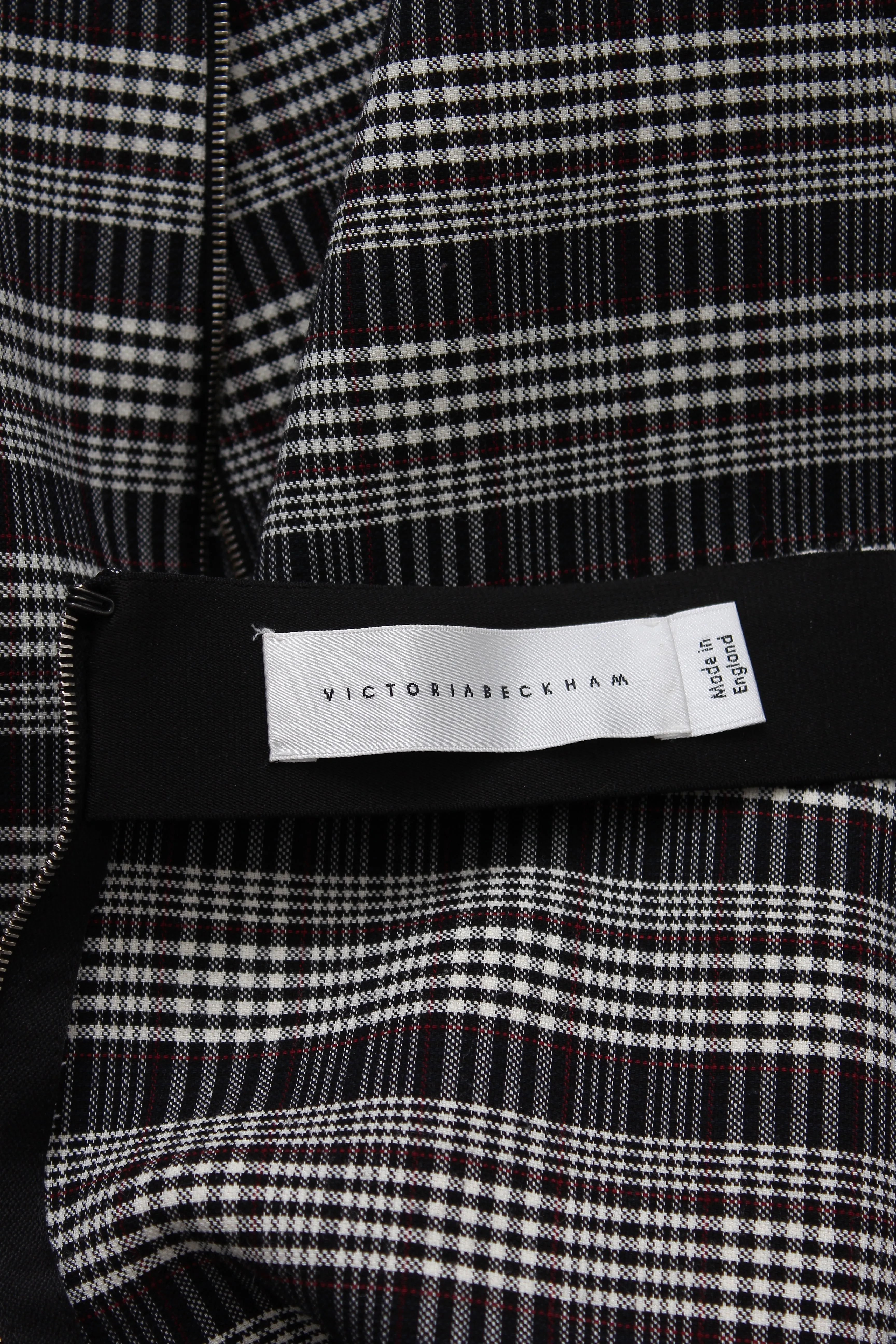 Victoria Beckham Check Wool-Blend Skirt
