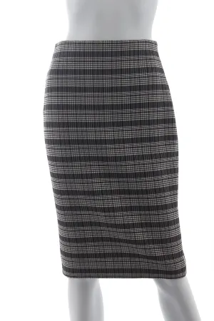 Victoria Beckham Check Wool-Blend Skirt