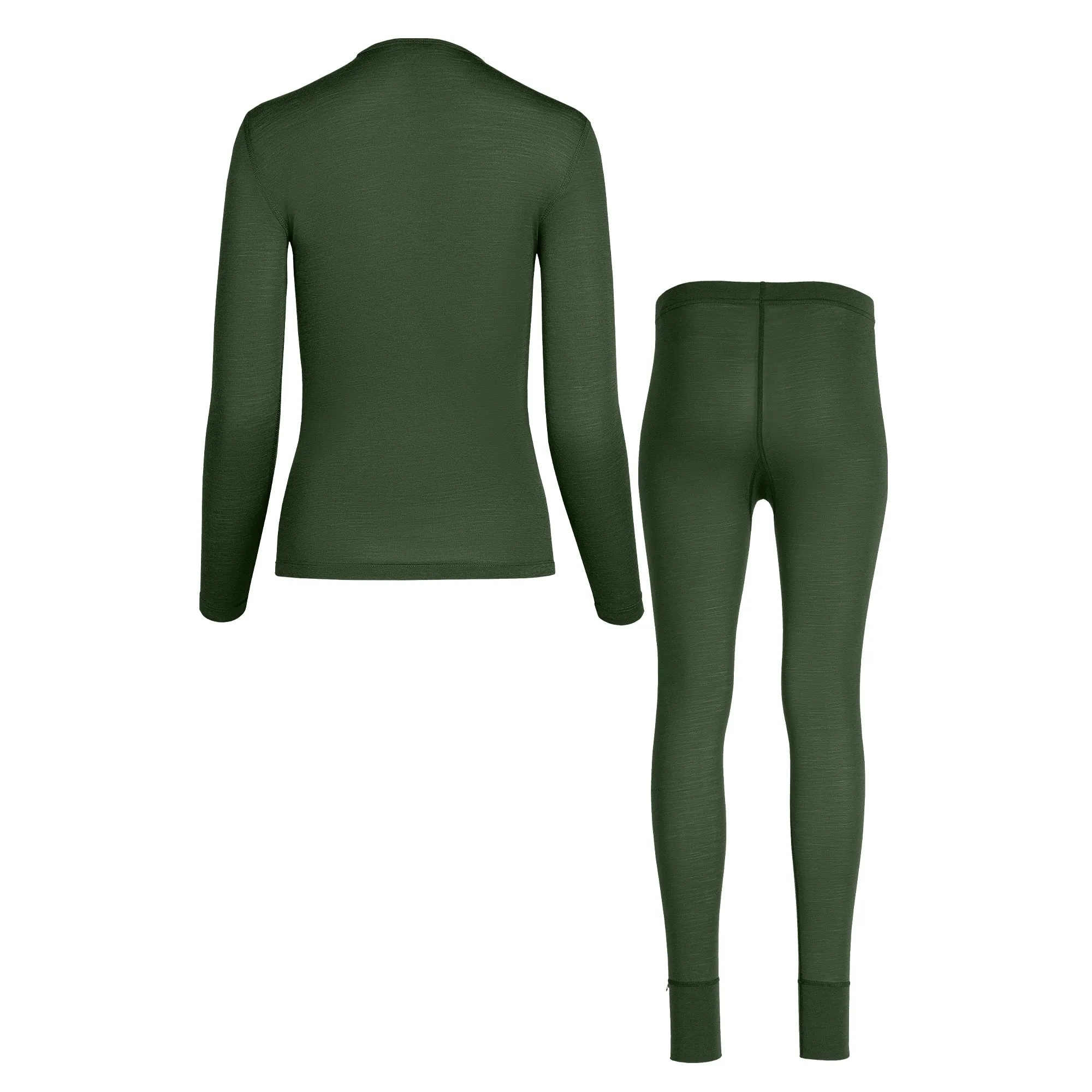 Women's 160 Long Sleeve & Bottoms 2-Piece Dark Green