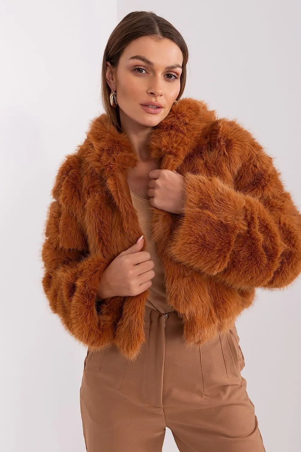 Womens Lightweight Fur-Style Spring Jacket