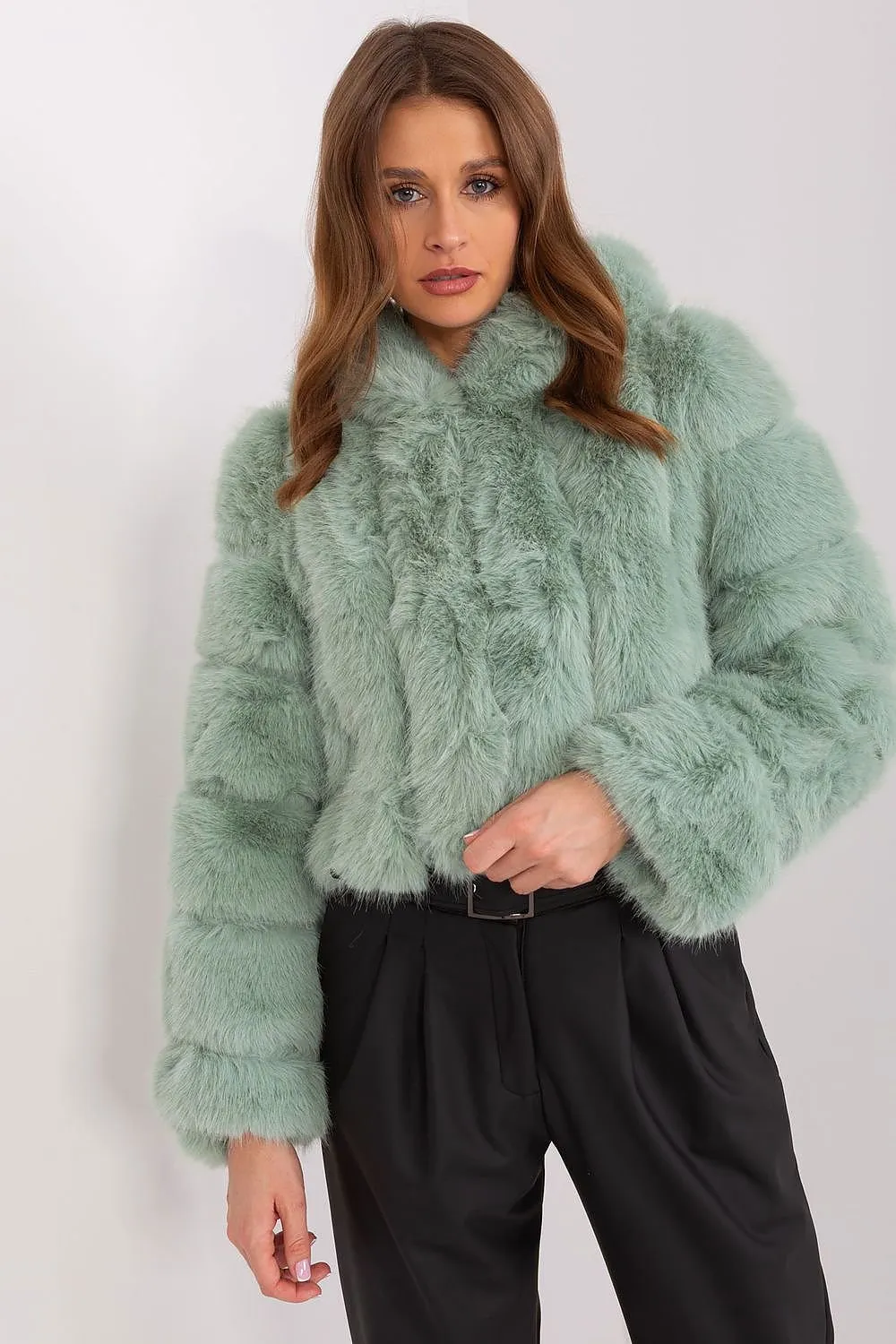 Womens Lightweight Fur-Style Spring Jacket