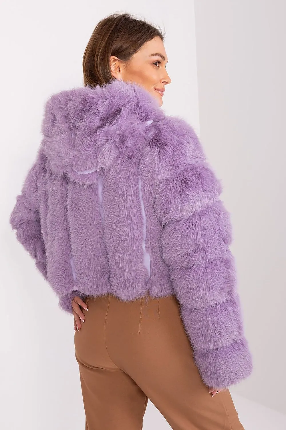 Womens Lightweight Fur-Style Spring Jacket