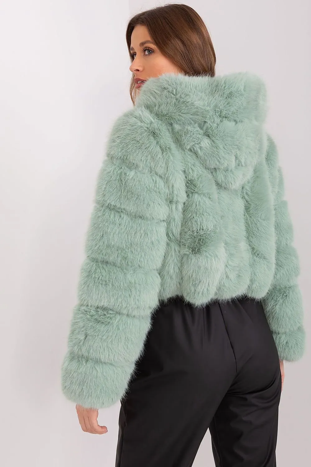 Womens Lightweight Fur-Style Spring Jacket