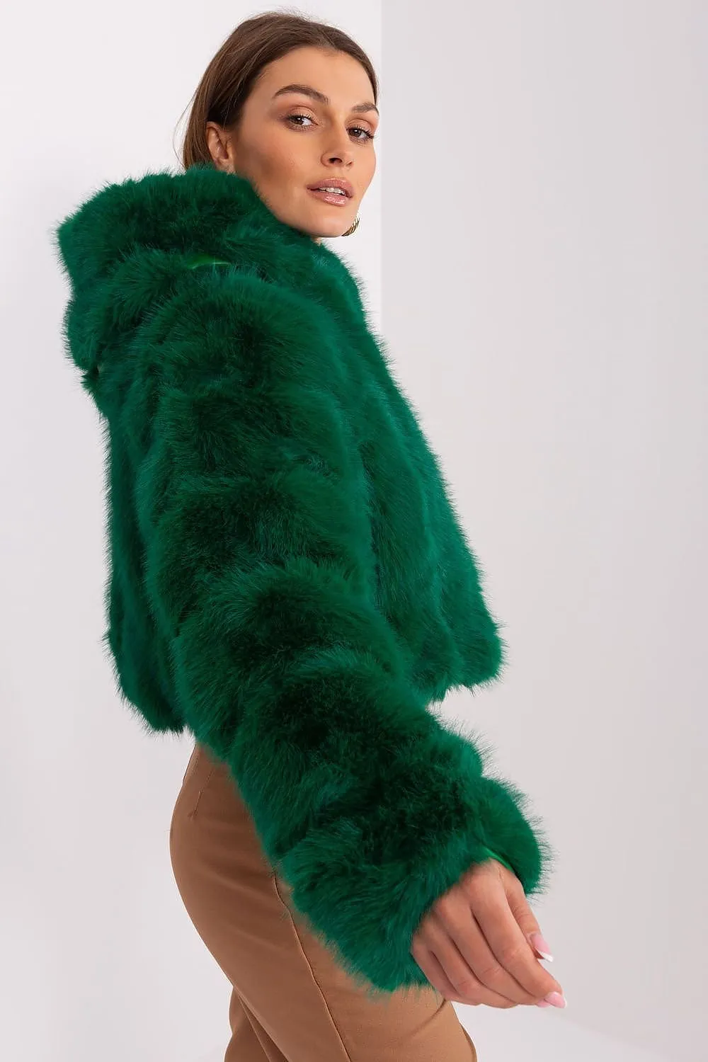 Womens Lightweight Fur-Style Spring Jacket