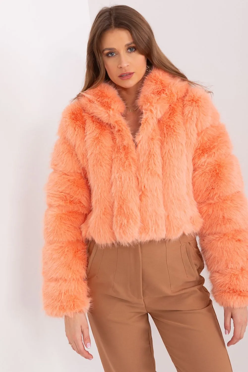 Womens Lightweight Fur-Style Spring Jacket