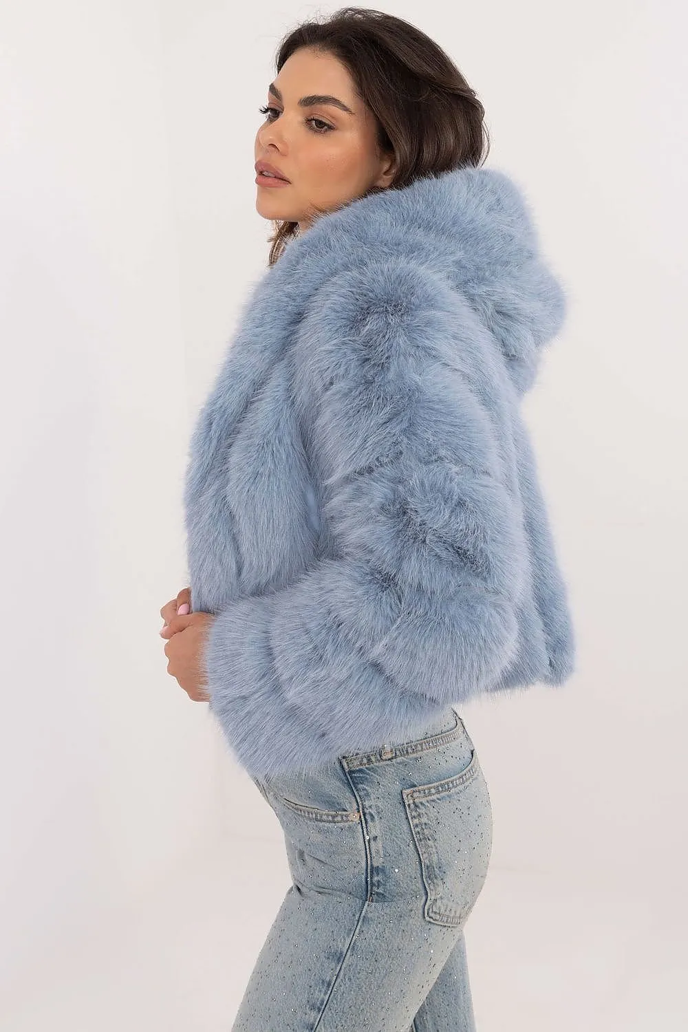 Womens Lightweight Fur-Style Spring Jacket