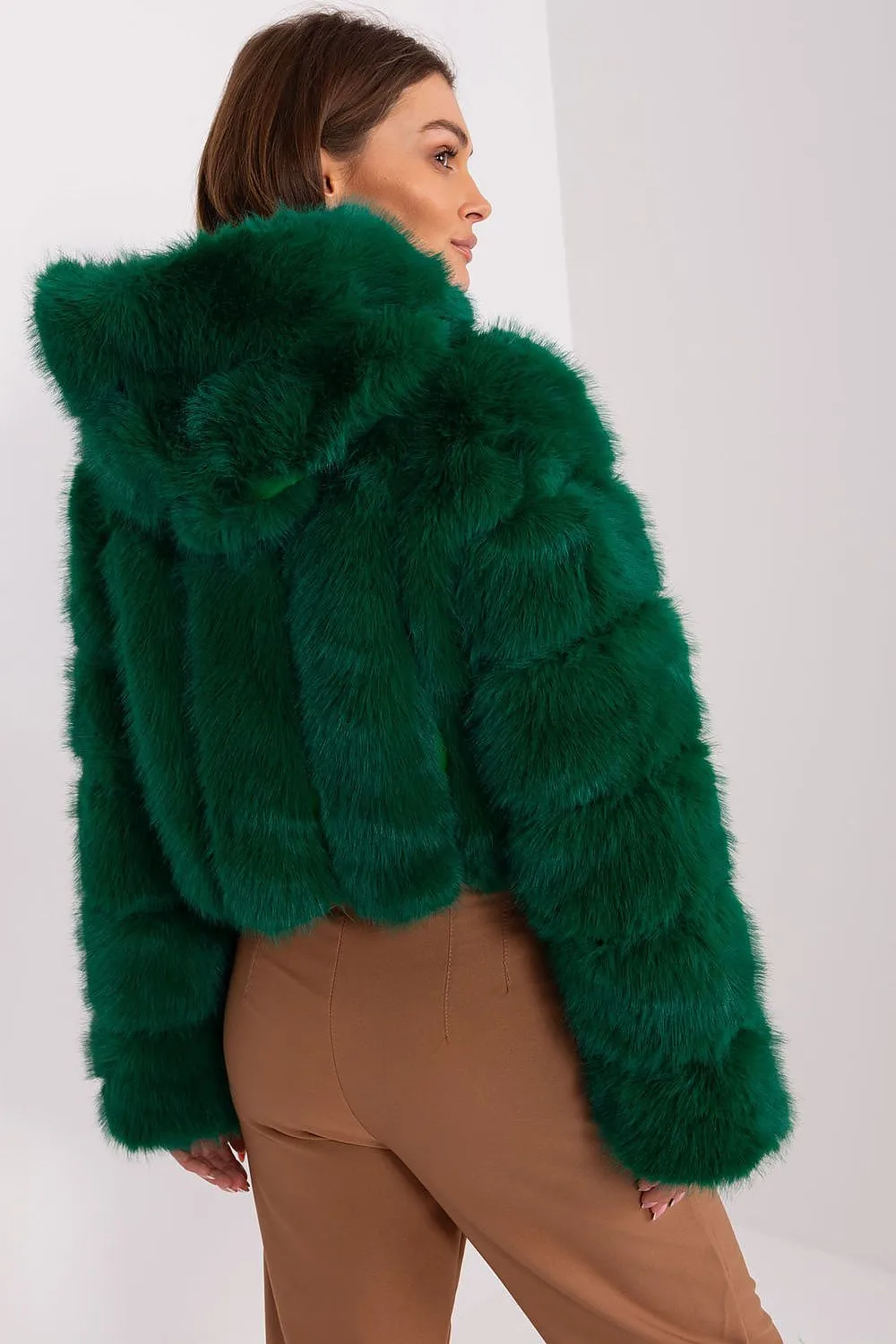 Womens Lightweight Fur-Style Spring Jacket