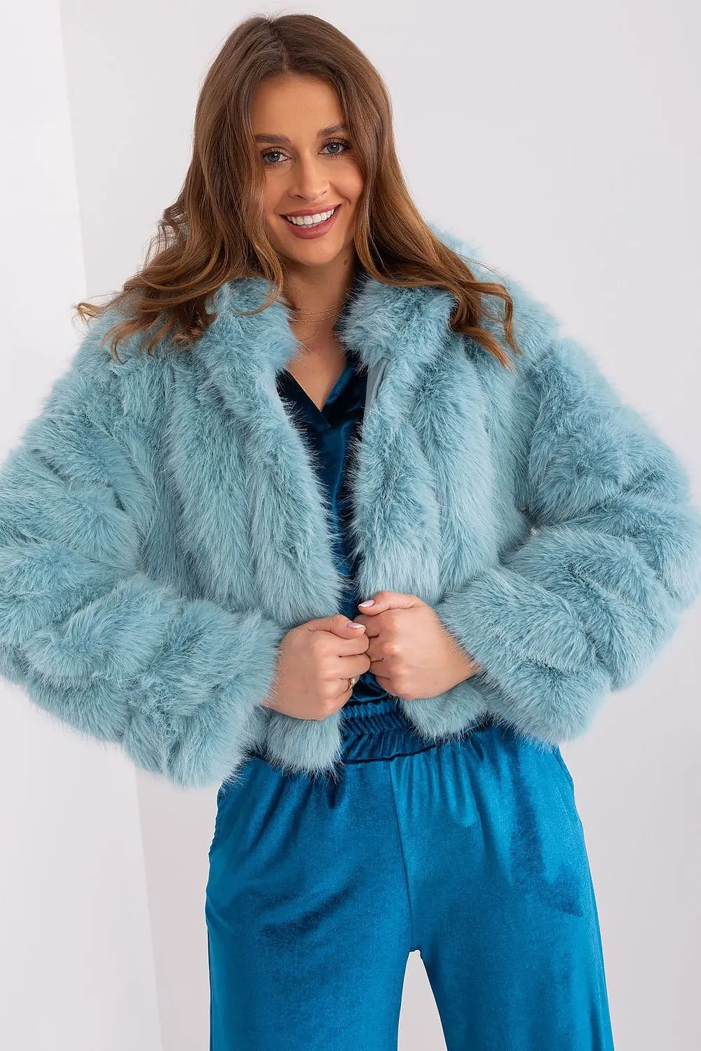 Womens Lightweight Fur-Style Spring Jacket
