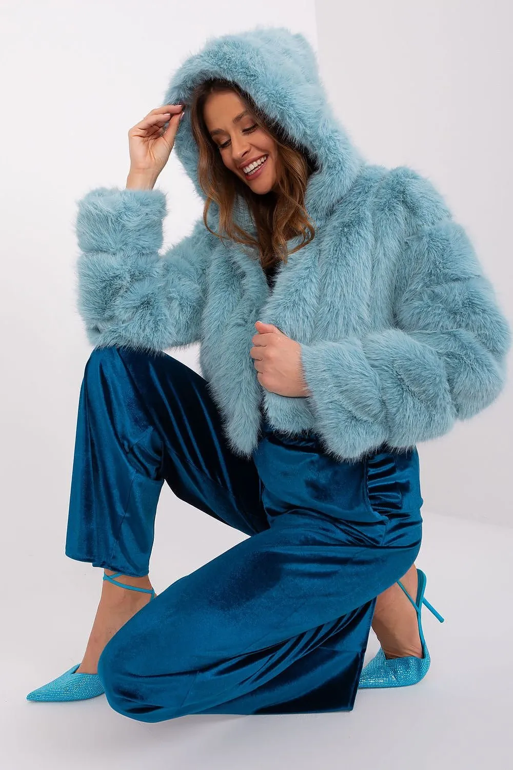 Womens Lightweight Fur-Style Spring Jacket