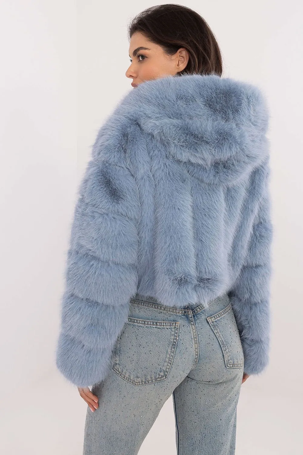 Womens Lightweight Fur-Style Spring Jacket