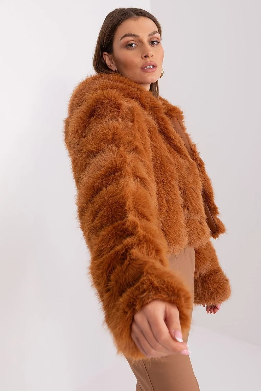 Womens Lightweight Fur-Style Spring Jacket