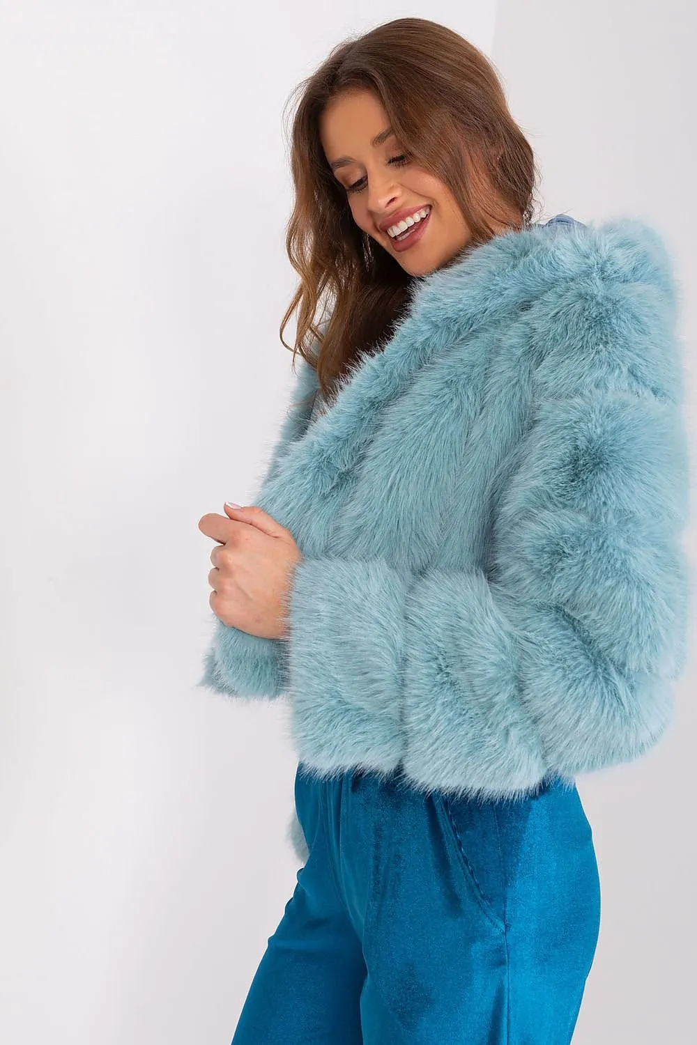 Womens Lightweight Fur-Style Spring Jacket