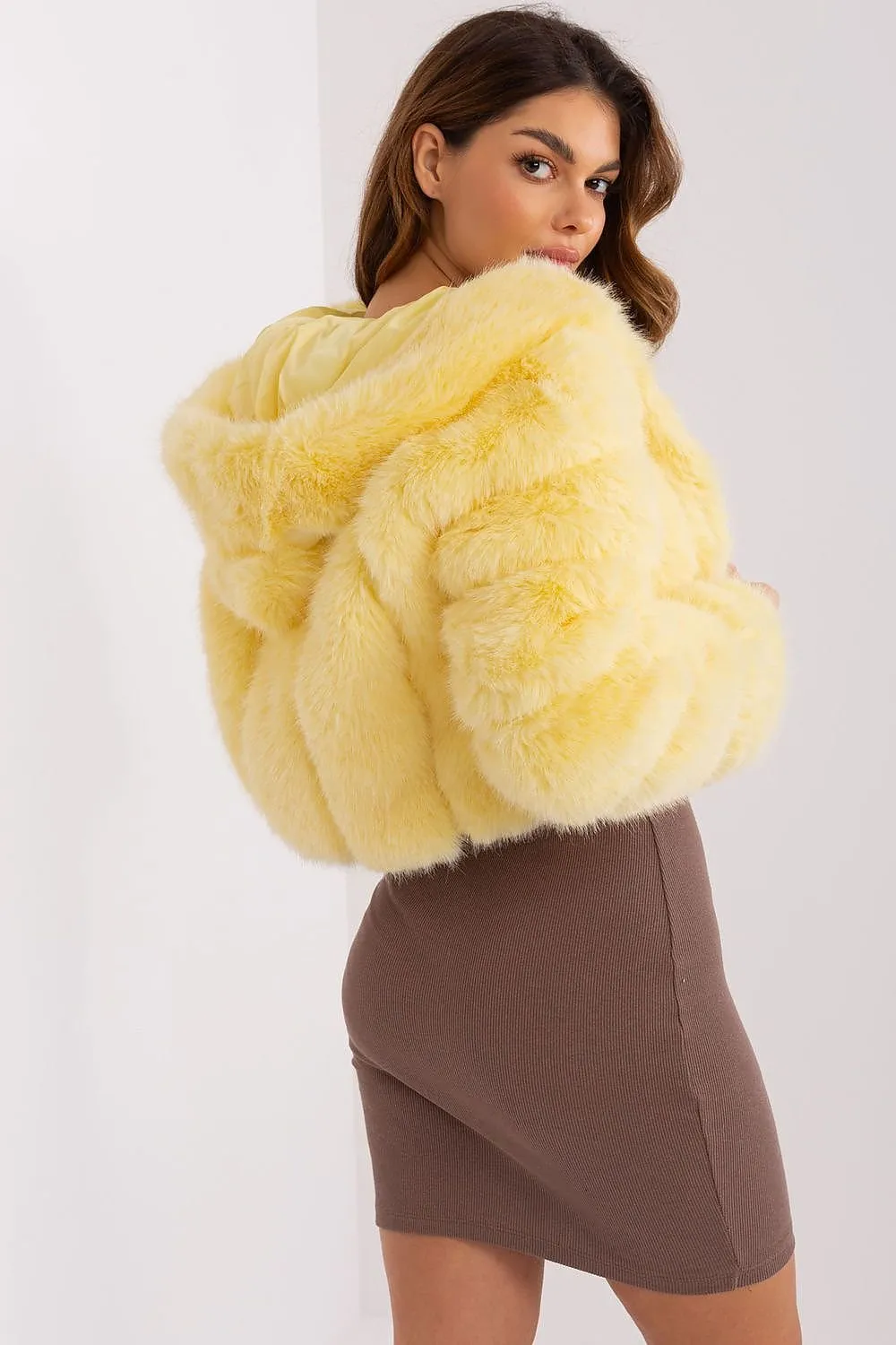 Womens Lightweight Fur-Style Spring Jacket