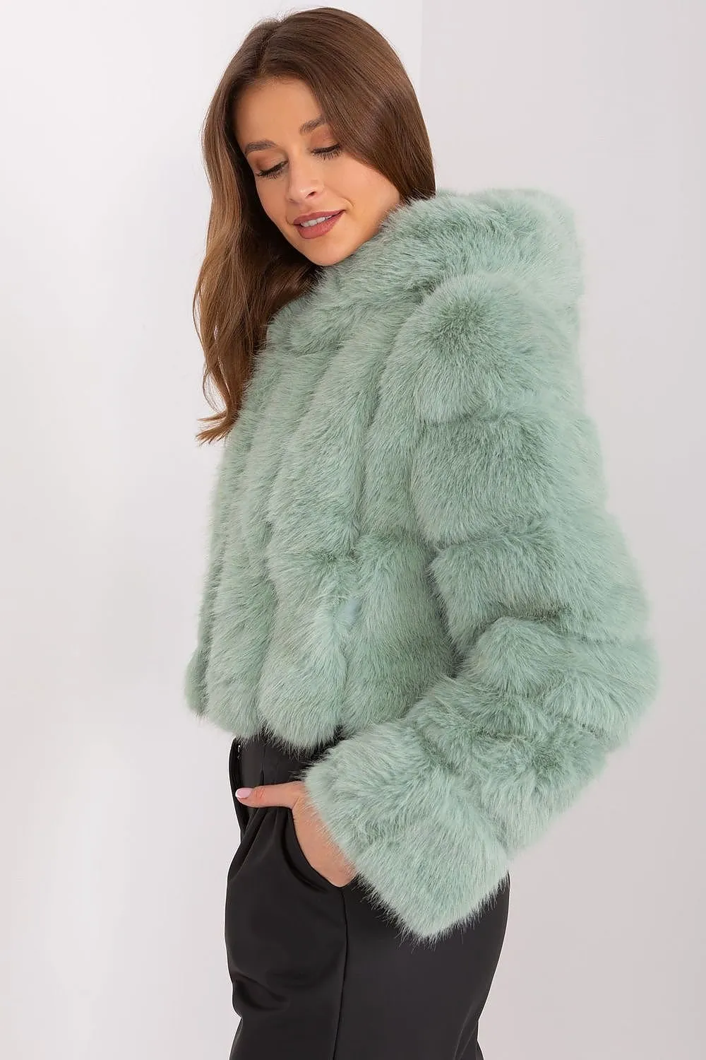 Womens Lightweight Fur-Style Spring Jacket
