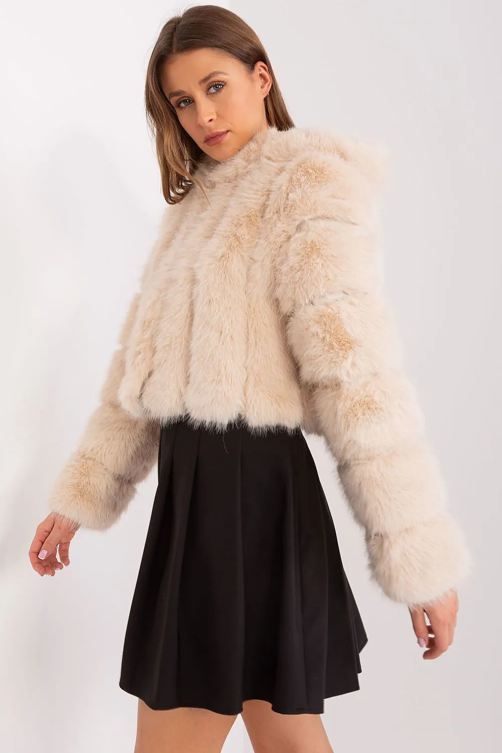 Womens Lightweight Fur-Style Spring Jacket
