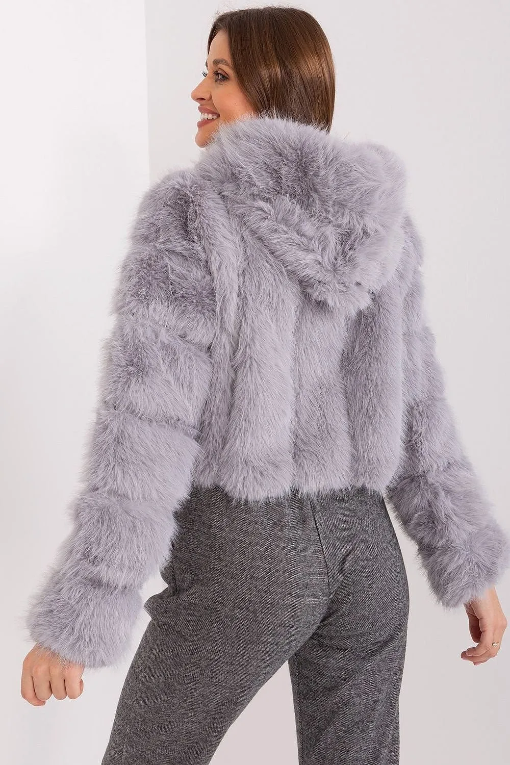 Womens Lightweight Fur-Style Spring Jacket