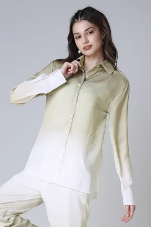 Women's Long Sleeve Ombre Shirt