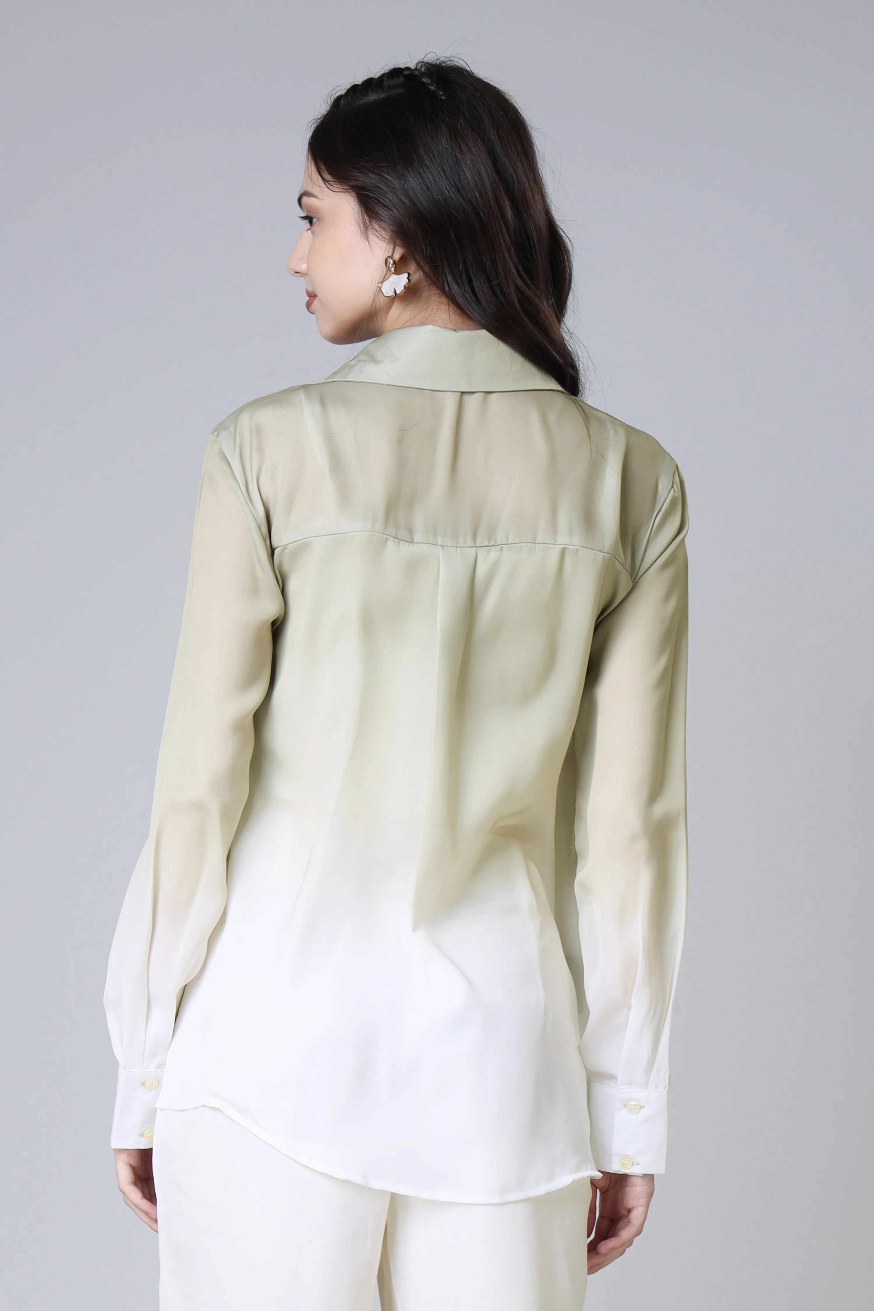 Women's Long Sleeve Ombre Shirt