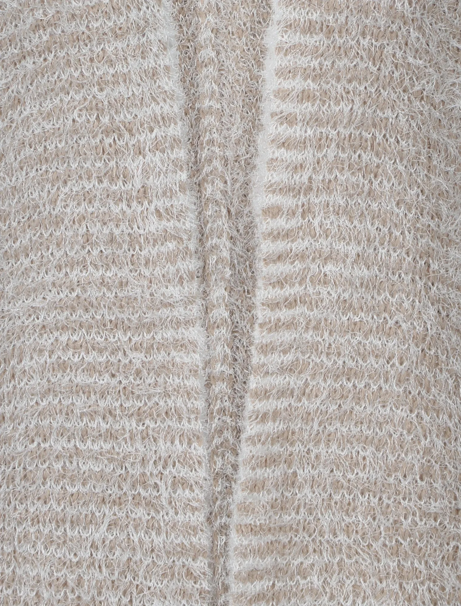 Womens Striped Loose Fit Cardigan in Smoke Beige